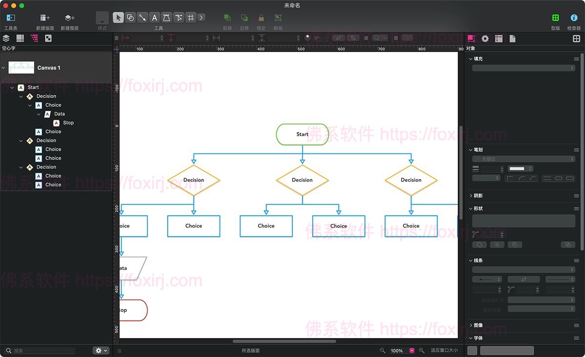 OmniGraffle Pro 7.25.0 图示/图表/流程图绘制-佛系软件 OmniGraffle Pro 7.25.0 图示/图表/流程图绘制-佛系软件