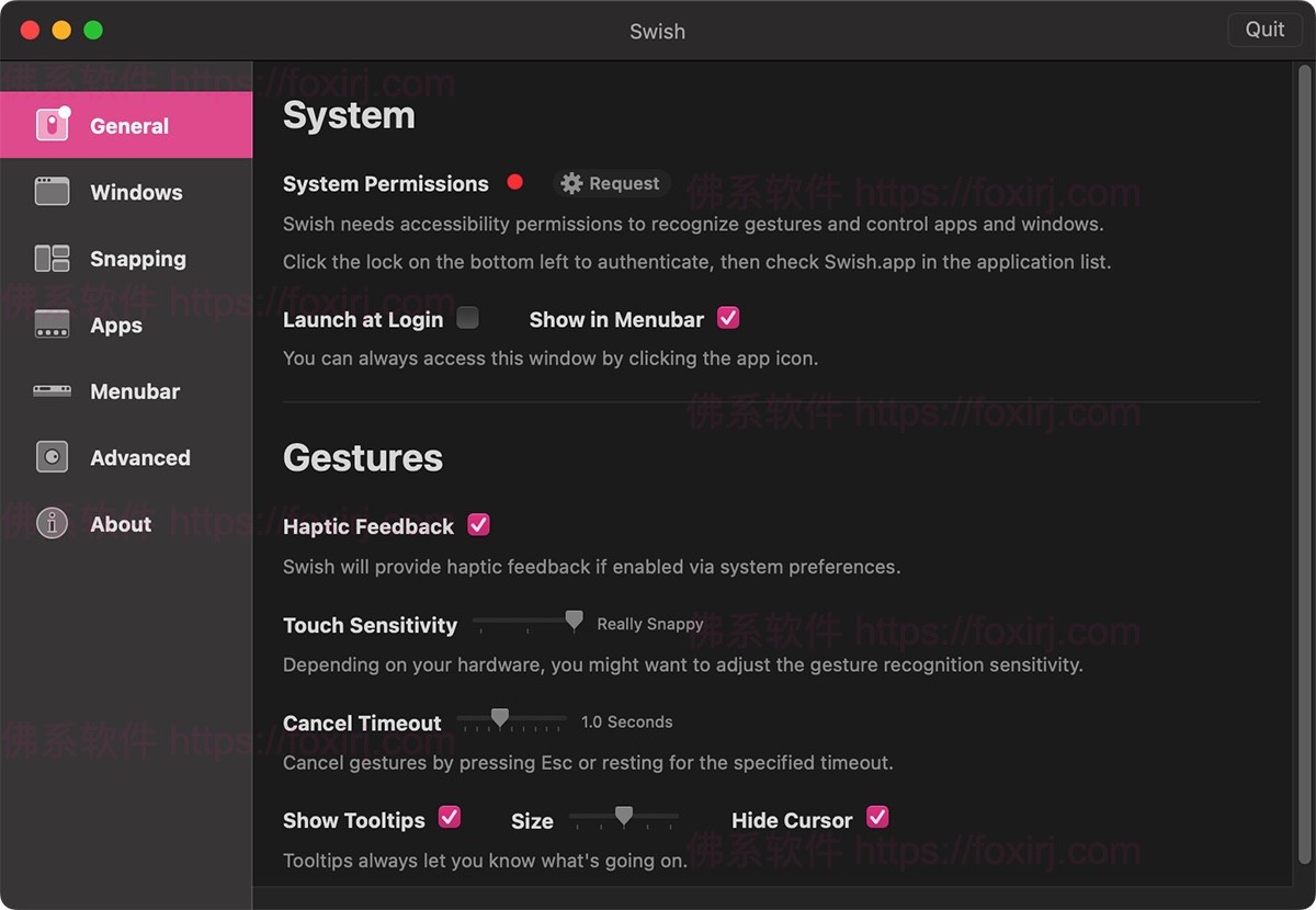 Swish 1.11 触控栏窗口管理-佛系软件 Swish 1.11 触控栏窗口管理-佛系软件
