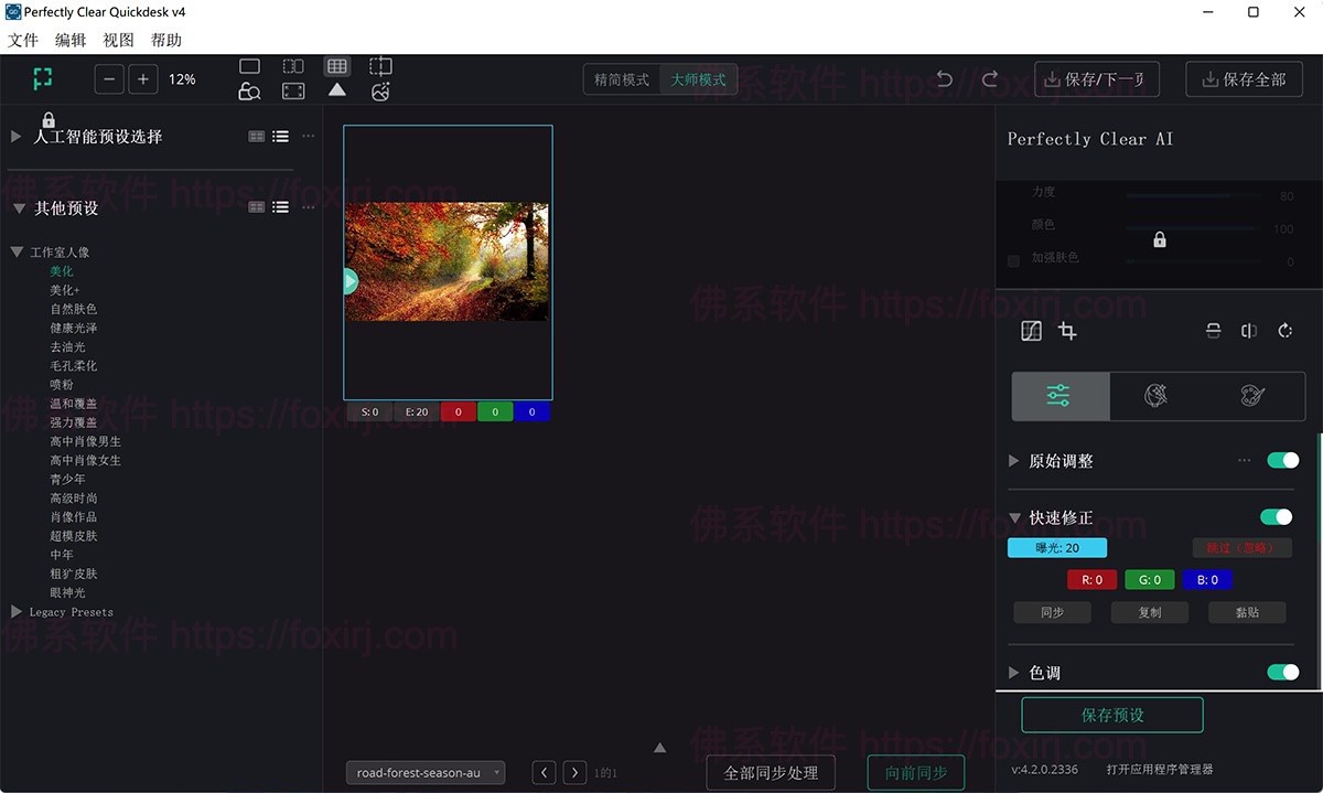 Perfectly Clear QuickDesk & QuickServer 4.2.0.2336 照片批量校正处理