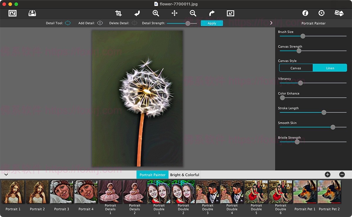 JixiPix Portrait Painter 1.37 照片转油画效果-佛系软件 JixiPix Portrait Painter 1.37 照片转油画效果-佛系软件
