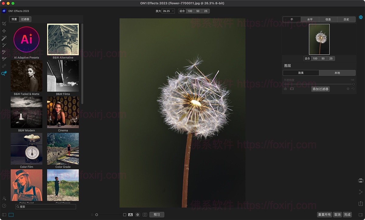 ON1 Effects 2025.2 19.2.1.16909 照片纹理滤镜处理-佛系软件 ON1 Effects 2025.2 19.2.1.16909 照片纹理滤镜处理-佛系软件