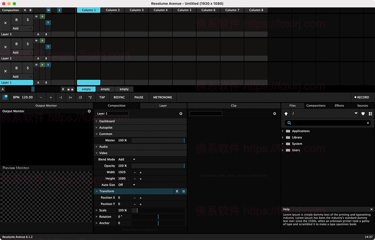 Resolume Avenue 6.1.2.62262 VJ调试-佛系软件 Resolume Avenue 6.1.2.62262 VJ调试-佛系软件