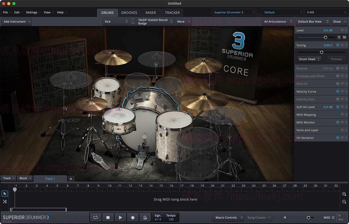 ToonTrack Superior Drummer 3.4.1 +Core Library 虚拟鼓音乐制作-佛系软件 ToonTrack Superior Drummer 3.4.1 +Core Library 虚拟鼓音乐制作-佛系软件