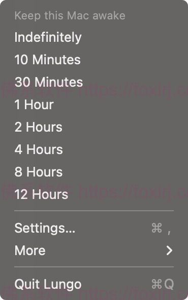 Lungo 2.7.0 MAS 防止系统休眠或屏幕变暗