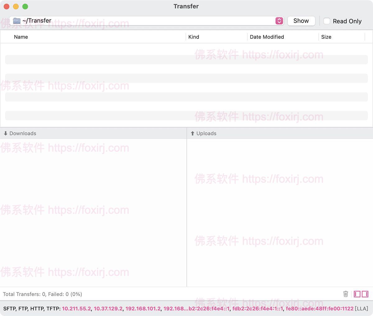 Transfer 2.2.7 FTP文件服务器