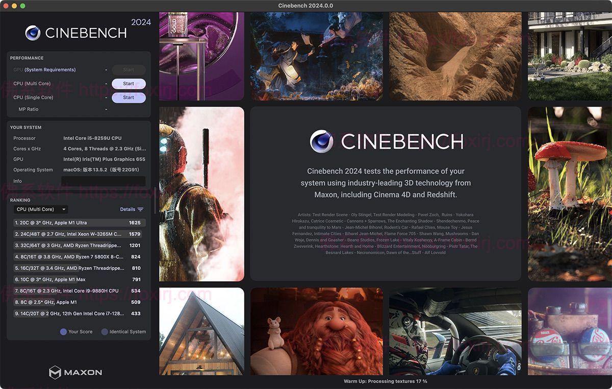 Cinebench 2024.1.0 CPU性能基准测试-佛系软件 Cinebench 2024.1.0 CPU性能基准测试-佛系软件