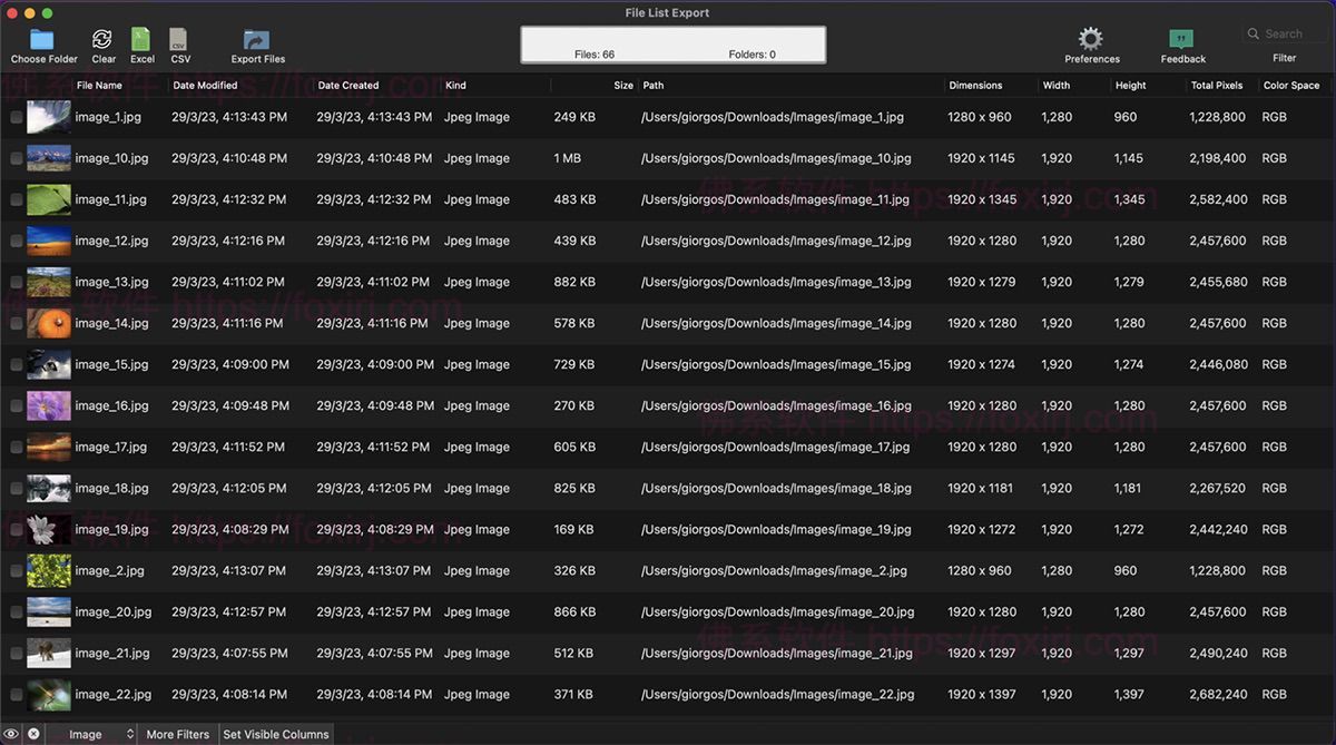 File List Export 2.9.4 MAS 文件列表导出