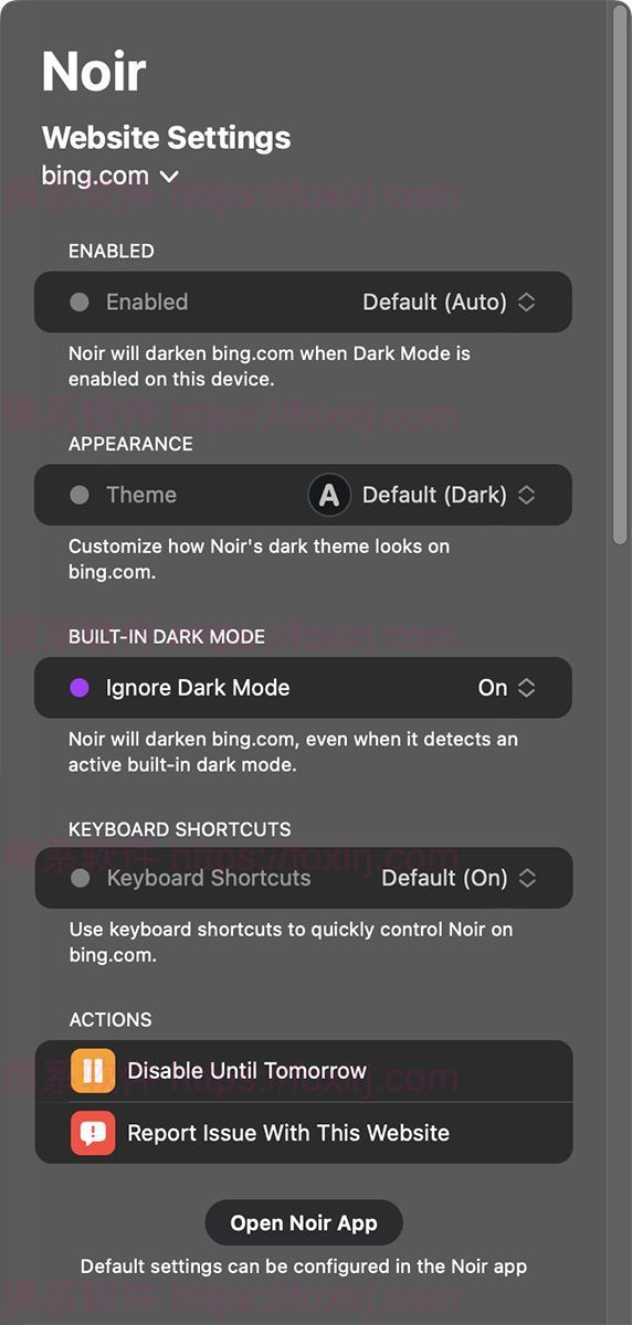 Noir 2025.2.2 MAS Safari深色模式插件-佛系软件 Noir 2025.2.2 MAS Safari深色模式插件-佛系软件