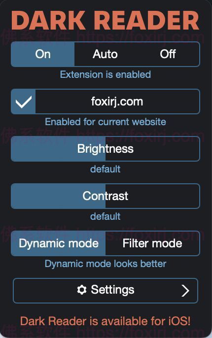 Dark Reader 2.1.1 MAS Safari深色模式插件-佛系软件 Dark Reader 2.1.1 MAS Safari深色模式插件-佛系软件