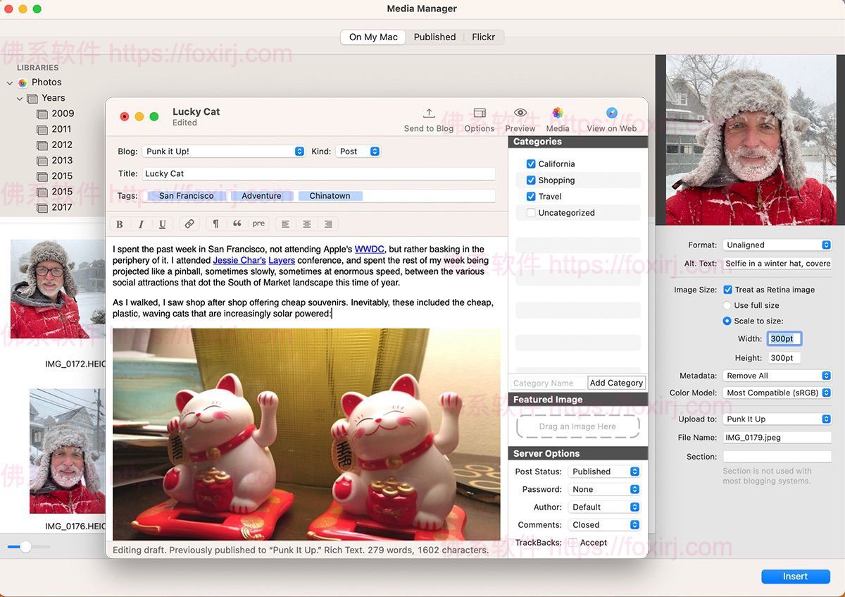 MarsEdit 5.3.5 博客写作编辑-佛系软件 MarsEdit 5.3.5 博客写作编辑-佛系软件