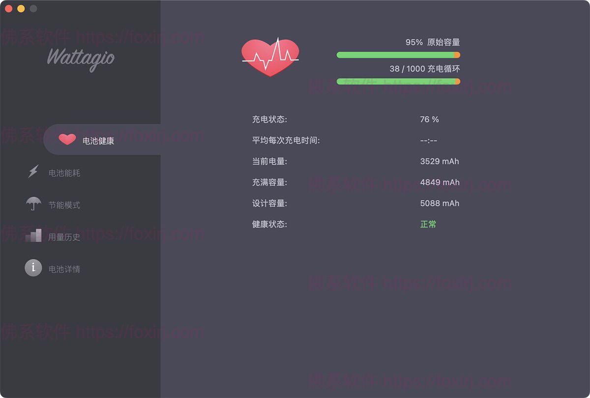 Wattagio 1.13.1 mac电池监测管理-佛系软件 Wattagio 1.13.1 mac电池监测管理-佛系软件
