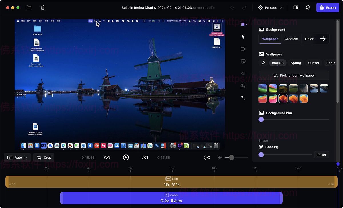 Screen Studio 3.4.9.3911 自动放大视频的屏幕录制-佛系软件 Screen Studio 3.4.9.3911 自动放大视频的屏幕录制-佛系软件
