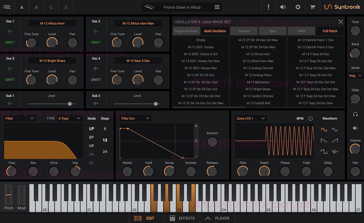 IK Multimedia Syntronik 2.1.1 Syntronik虚拟合成器