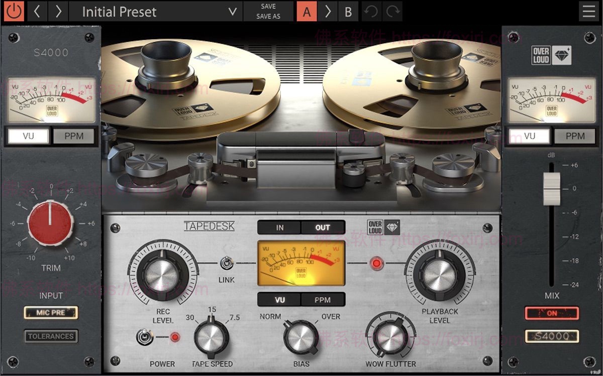 Overloud Gem TAPEDESK 1.2.5 暖色调混音模拟插件-佛系软件 Overloud Gem TAPEDESK 1.2.5 暖色调混音模拟插件-佛系软件