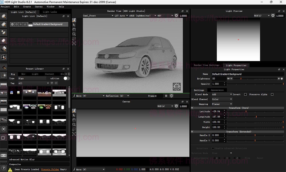 HDR Light Studio Automotive 9.1.0.2025.0711 3D灯光贴图渲染