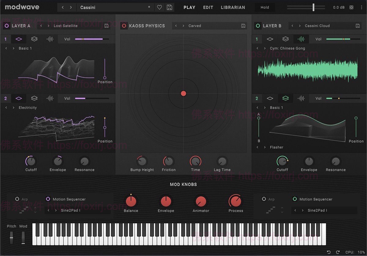 KORG Modwave Native 1.3.6 硬件合成器插件-佛系软件 KORG Modwave Native 1.3.6 硬件合成器插件-佛系软件