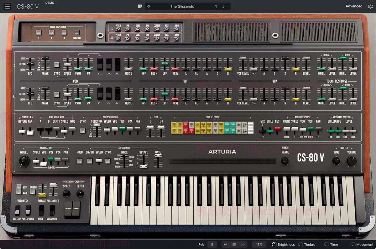 Arturia CS-80 V 4.3.3.6106 CS-80模拟合成器插件-佛系软件 Arturia CS-80 V 4.3.3.6106 CS-80模拟合成器插件-佛系软件