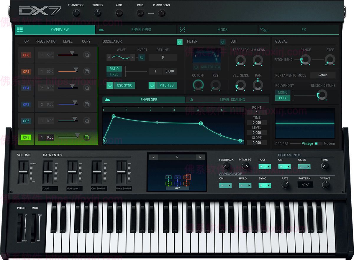 Arturia DX7 V 1.13.2.5305 电台数字合成器插件-佛系软件 Arturia DX7 V 1.13.2.5305 电台数字合成器插件-佛系软件