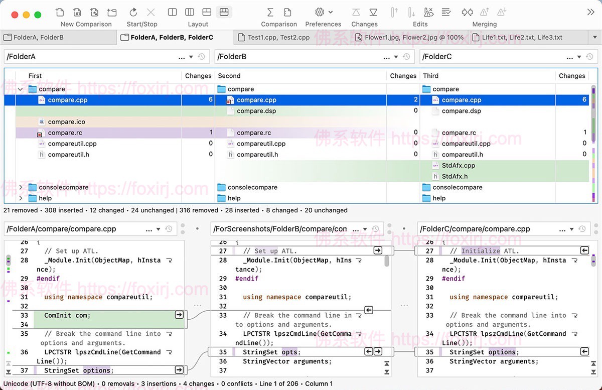 Araxis Merge Professional 2025.1 文件/文件夹对比-佛系软件 Araxis Merge Professional 2025.1 文件/文件夹对比-佛系软件