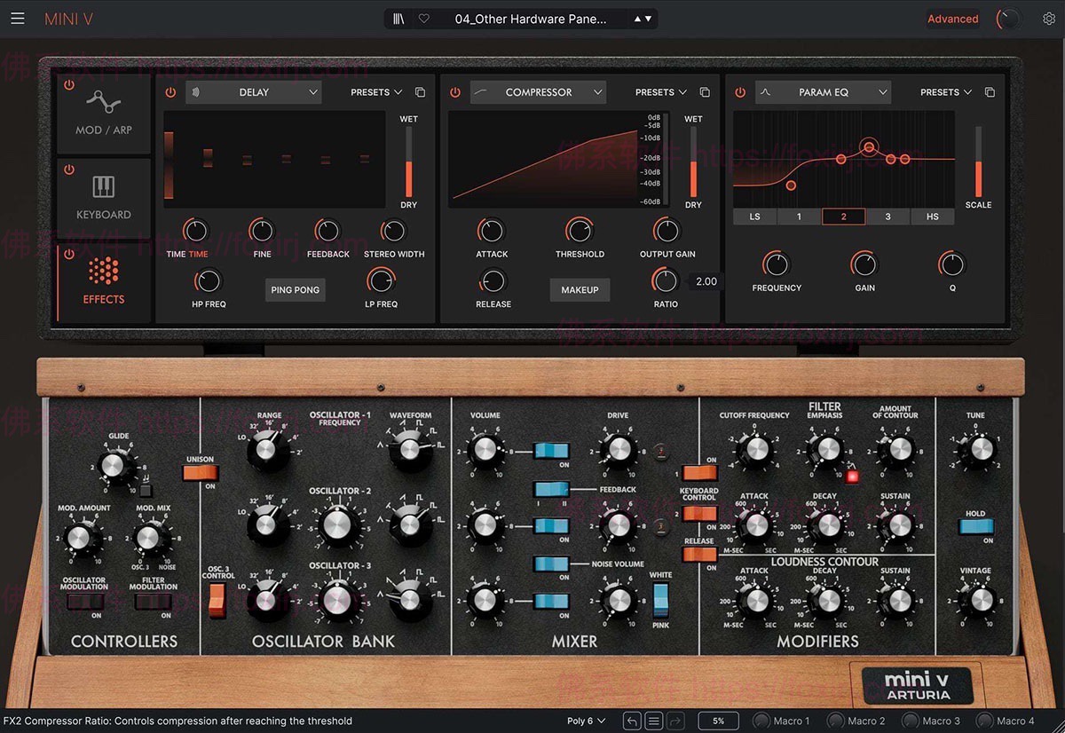 Arturia Mini V 4.0.3.6106 Moog Mini模拟合成器插件-佛系软件 Arturia Mini V 4.0.3.6106 Moog Mini模拟合成器插件-佛系软件
