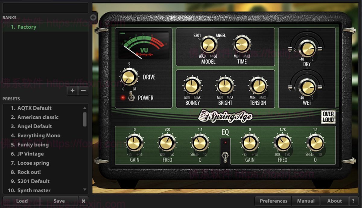 Overloud SpringAge 1.5.6 模拟弹簧混响效果插件-佛系软件 Overloud SpringAge 1.5.6 模拟弹簧混响效果插件-佛系软件