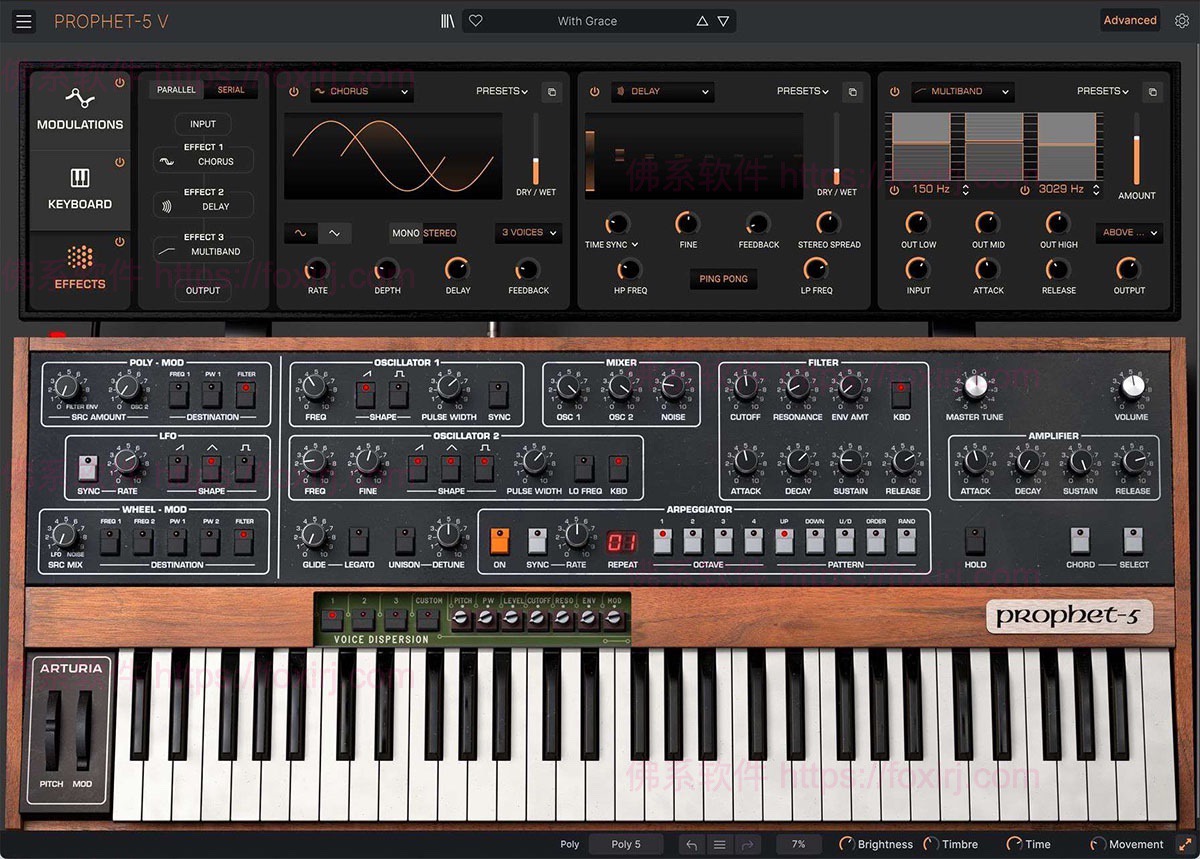 Arturia Prophet-5 V 1.3.3.6106 Prophet-5合成器模拟插件-佛系软件 Arturia Prophet-5 V 1.3.3.6106 Prophet-5合成器模拟插件-佛系软件