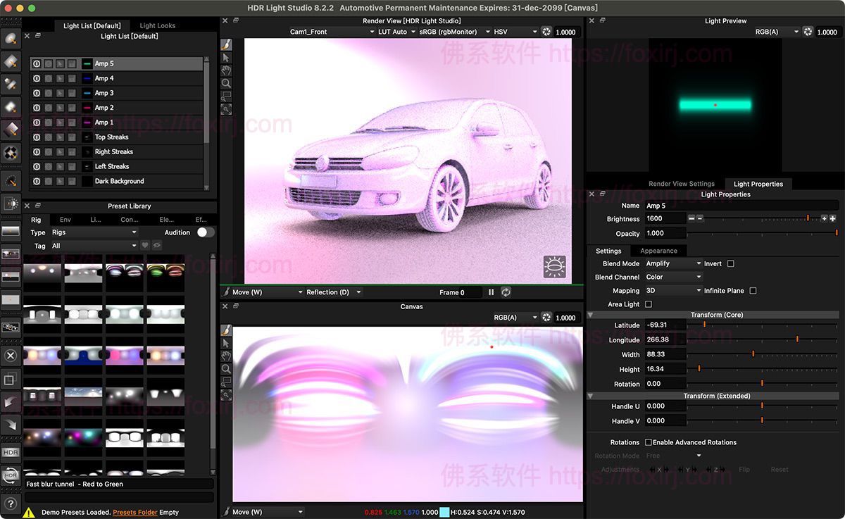 HDR Light Studio Automotive 9.1.0.2025.0711 3D灯光贴图渲染