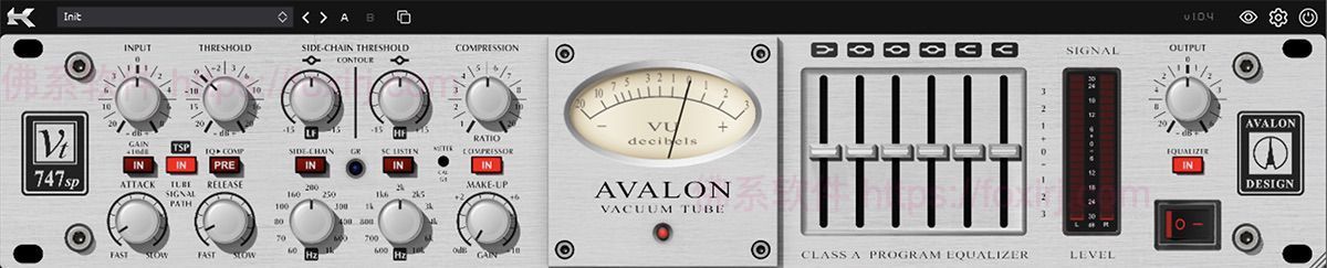 Kazrog Avalon VT-747SP 1.0.5 模拟脚踏式音频处理插件-佛系软件 Kazrog Avalon VT-747SP 1.0.5 模拟脚踏式音频处理插件-佛系软件