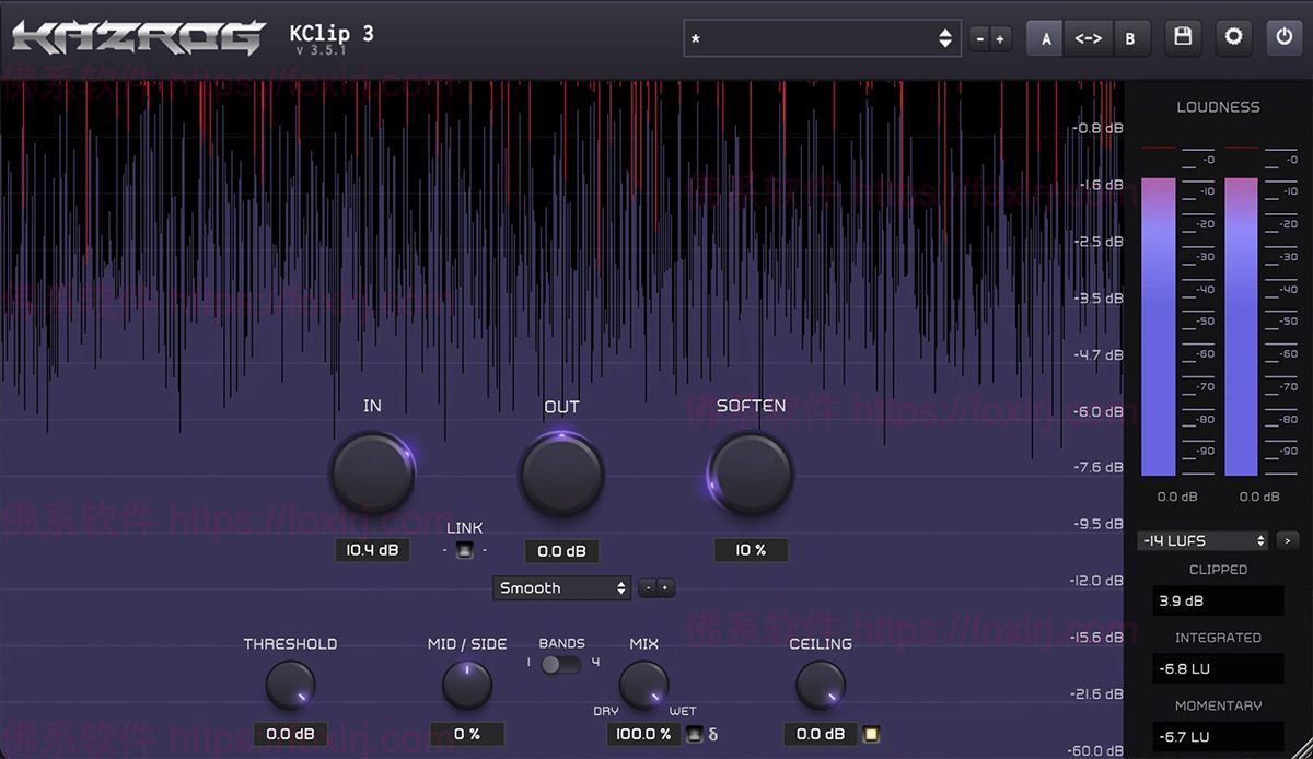 Kazrog KClip 3.6.4 音频限制与过载插件-佛系软件 Kazrog KClip 3.6.4 音频限制与过载插件-佛系软件