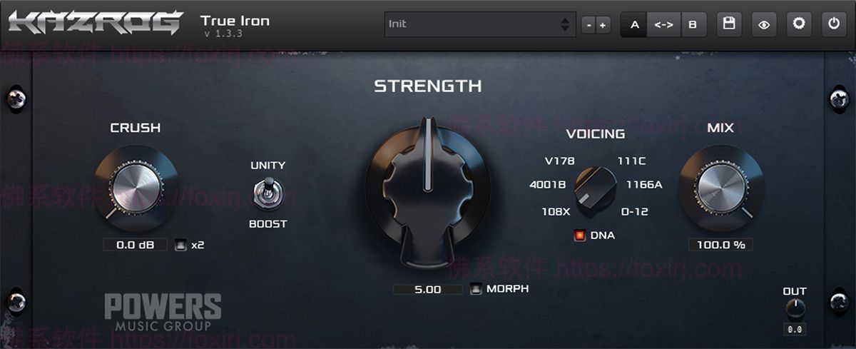 Kazrog True Iron 1.4.2 模拟变压器效果插件-佛系软件 Kazrog True Iron 1.4.2 模拟变压器效果插件-佛系软件