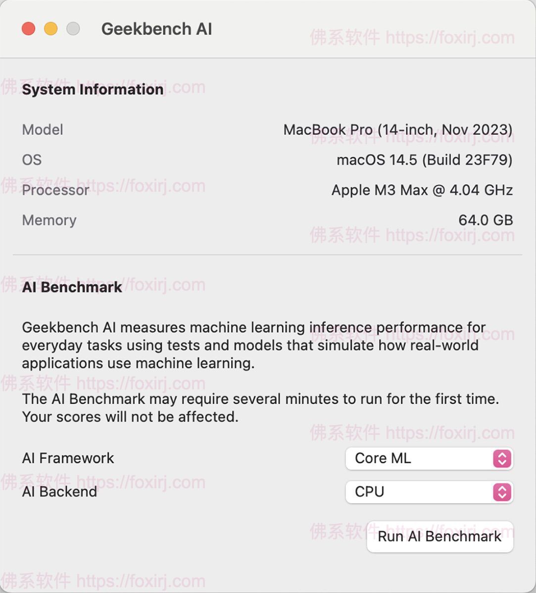 Geekbench AI 1.5.0 硬件性能基准测试-佛系软件 Geekbench AI 1.5.0 硬件性能基准测试-佛系软件