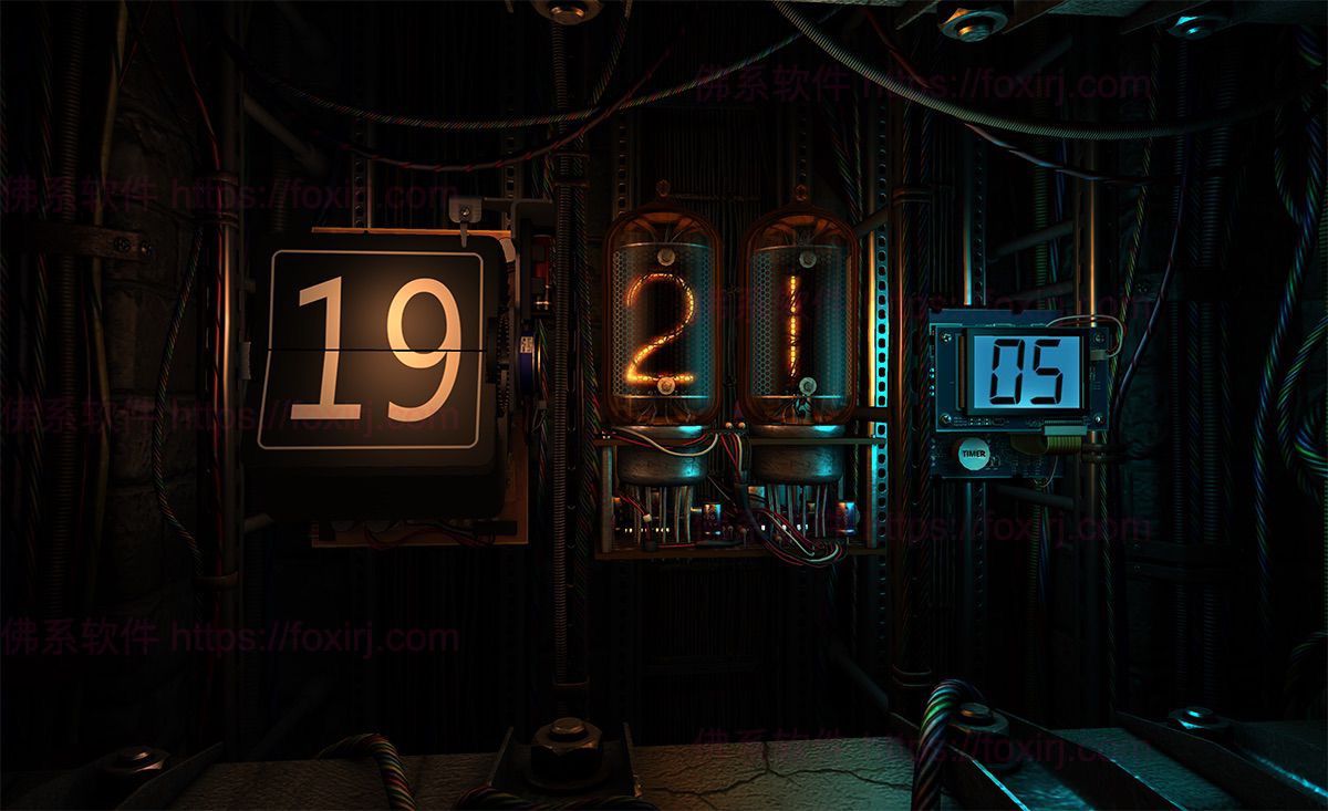 Digital Clock 3D 2.1.2 MAS 桌面动态时钟壁纸-佛系软件 Digital Clock 3D 2.1.2 MAS 桌面动态时钟壁纸-佛系软件