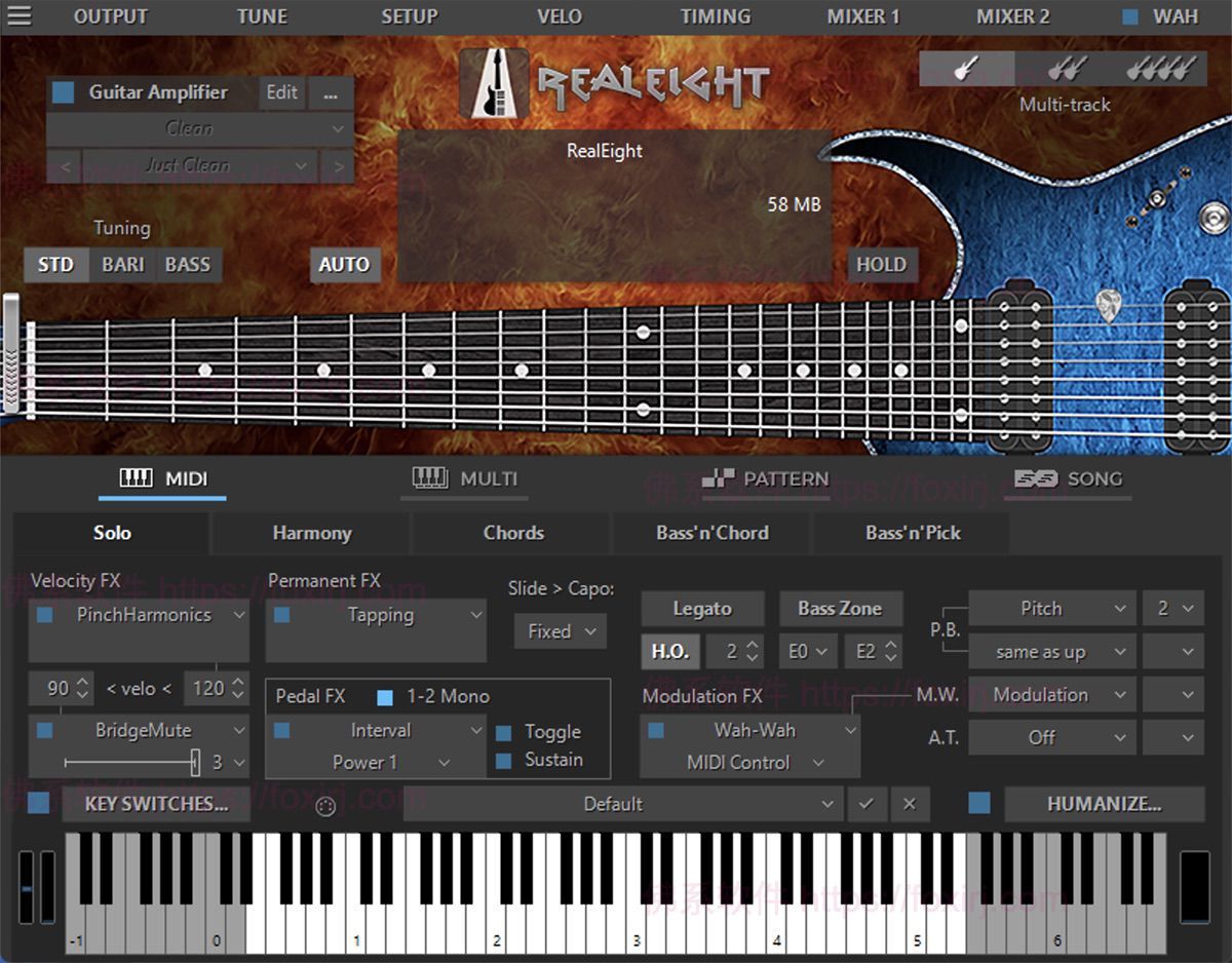 MusicLab RealEight 4.0.2.7433 8弦电吉他虚拟乐器采样