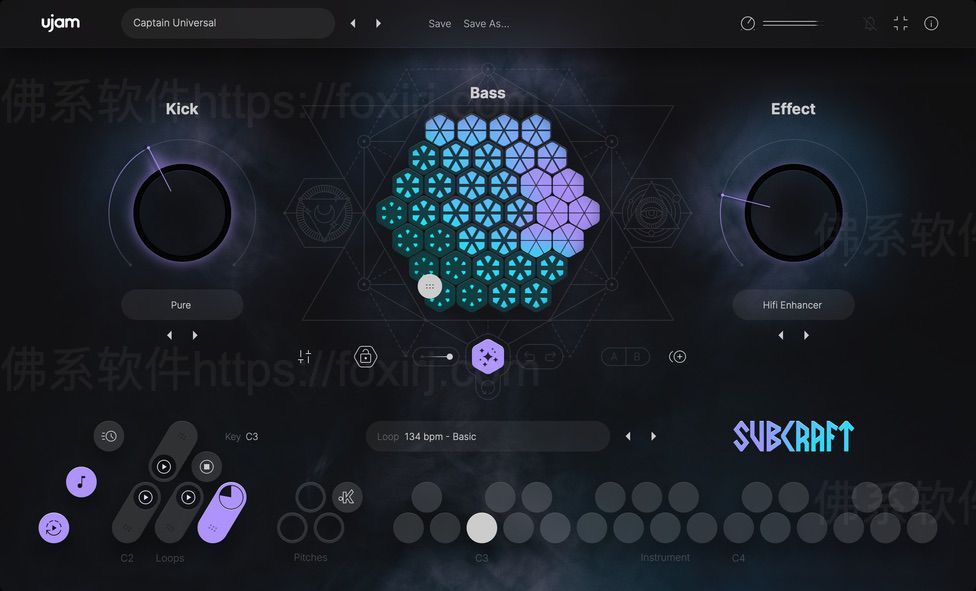 UJAM SUBCRAFT 1.0.1 次低音模拟插件-佛系软件 UJAM SUBCRAFT 1.0.1 次低音模拟插件-佛系软件