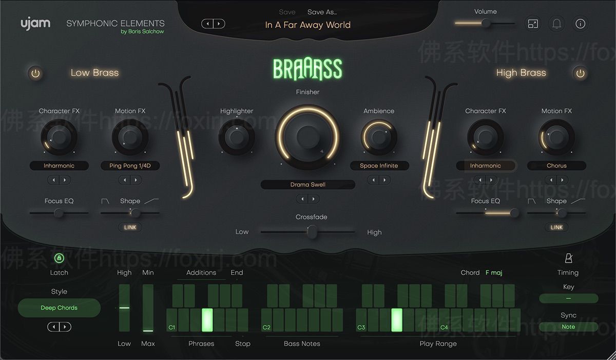 UJAM Symphonic Elements BRAAASS 1.1.2 铜管交响乐模拟插件-佛系软件 UJAM Symphonic Elements BRAAASS 1.1.2 铜管交响乐模拟插件-佛系软件