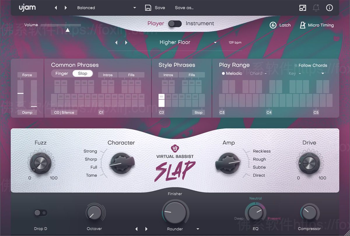 UJAM Virtual Bassist SLAP 2.1.1 电贝司低音模拟插件