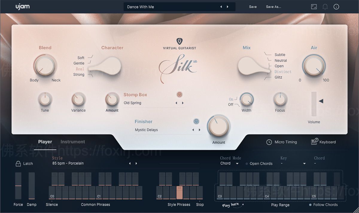 UJAM Virtual Guitarist SILK 2.4.0 原声尼龙吉他效果模拟插件-佛系软件 UJAM Virtual Guitarist SILK 2.4.0 原声尼龙吉他效果模拟插件-佛系软件