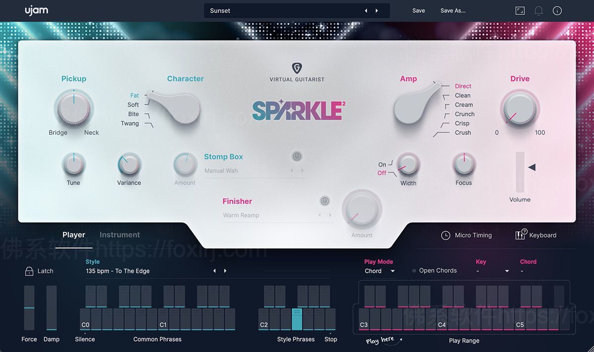 UJAM Virtual Guitarist SPARKLE 2.4.0 电吉他效果模拟插件-佛系软件 UJAM Virtual Guitarist SPARKLE 2.4.0 电吉他效果模拟插件-佛系软件
