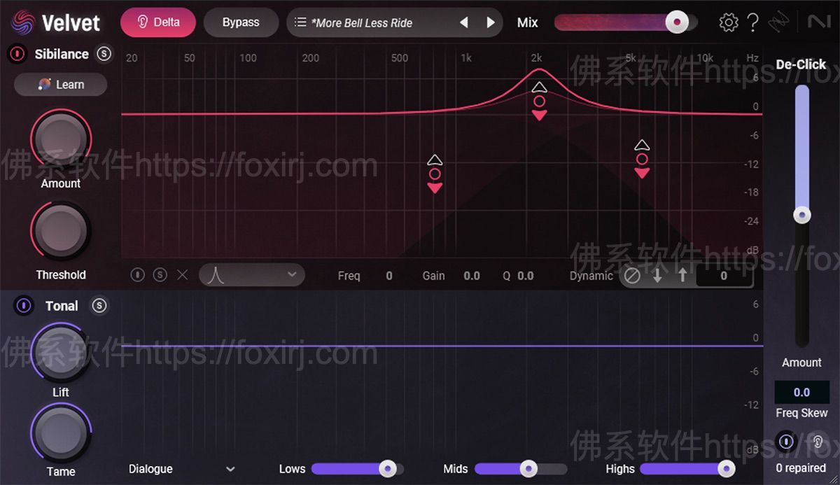 iZotope Velvet 1.0.0 咝声智能消除器插件-佛系软件 iZotope Velvet 1.0.0 咝声智能消除器插件-佛系软件