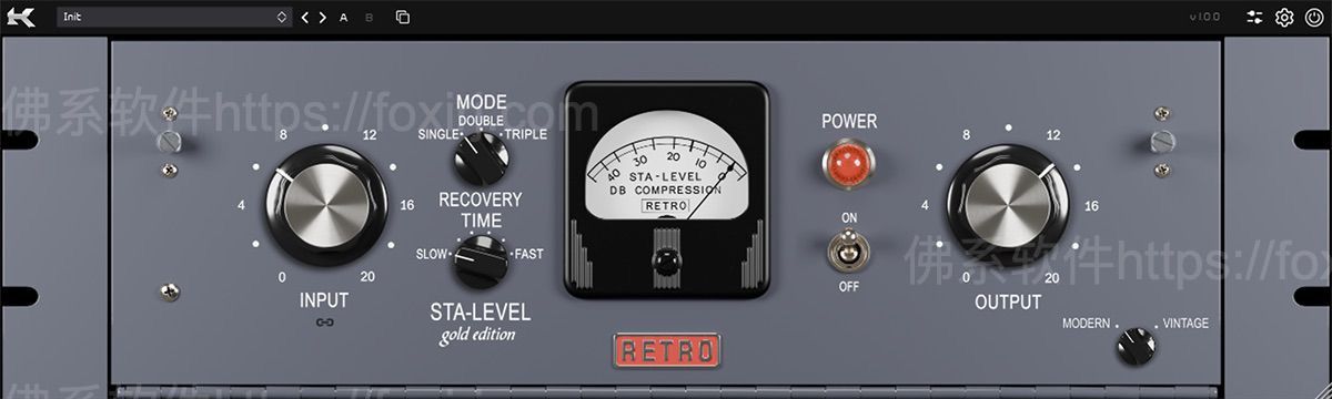 Kazrog Retro STA-LEVEL 1.0.0 声音动态处理插件-佛系软件 Kazrog Retro STA-LEVEL 1.0.0 声音动态处理插件-佛系软件