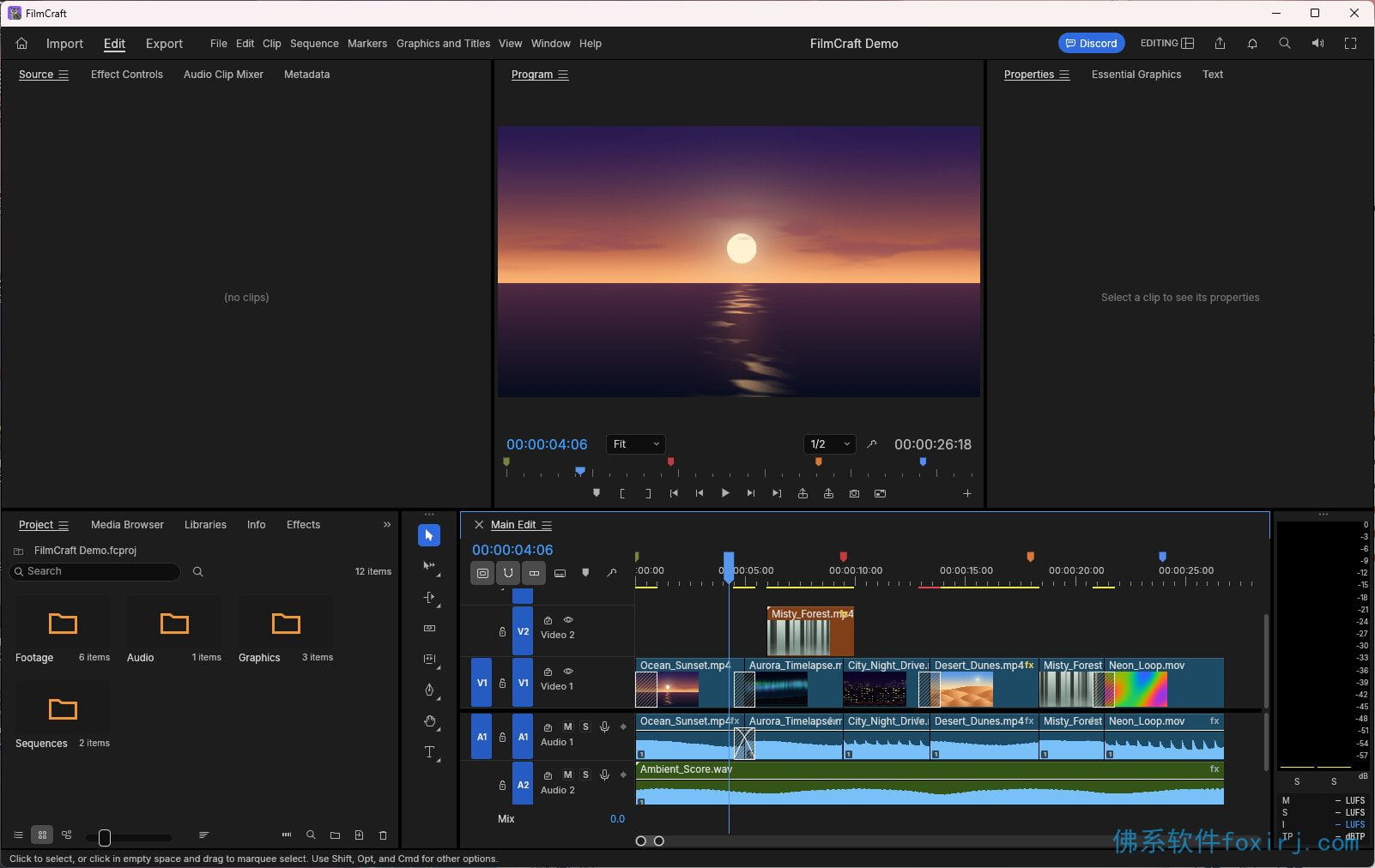 FilmCraft v0.4.0 跨平台非线性视频编辑器 图1