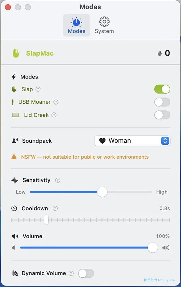 SlapMac v1.4.6 趣味菜单栏小工具 图1