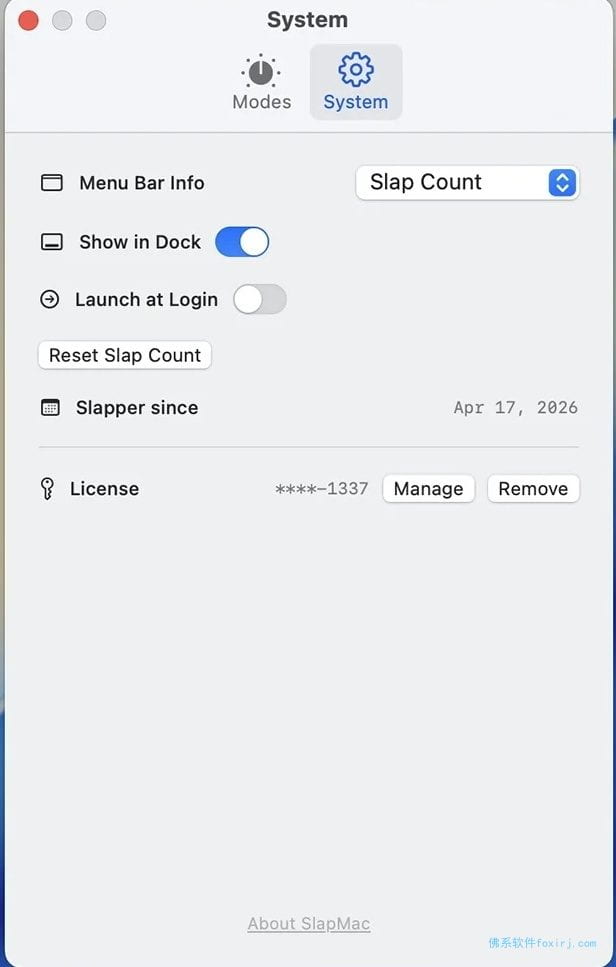 SlapMac v1.4.6 趣味菜单栏小工具 图1